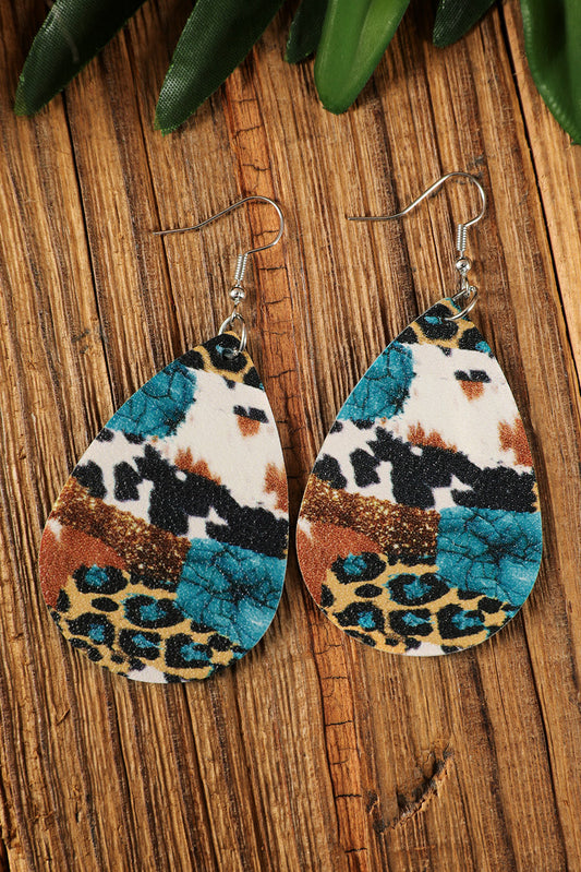 Multicolor Western Leopard Print Earrings