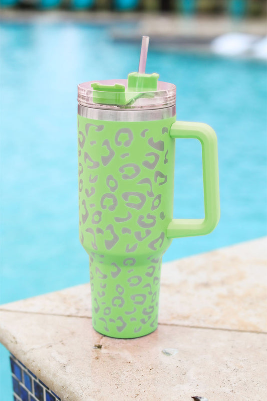 Green Leopard Spotted 304 Stainless Double Insulated Cup 40oz